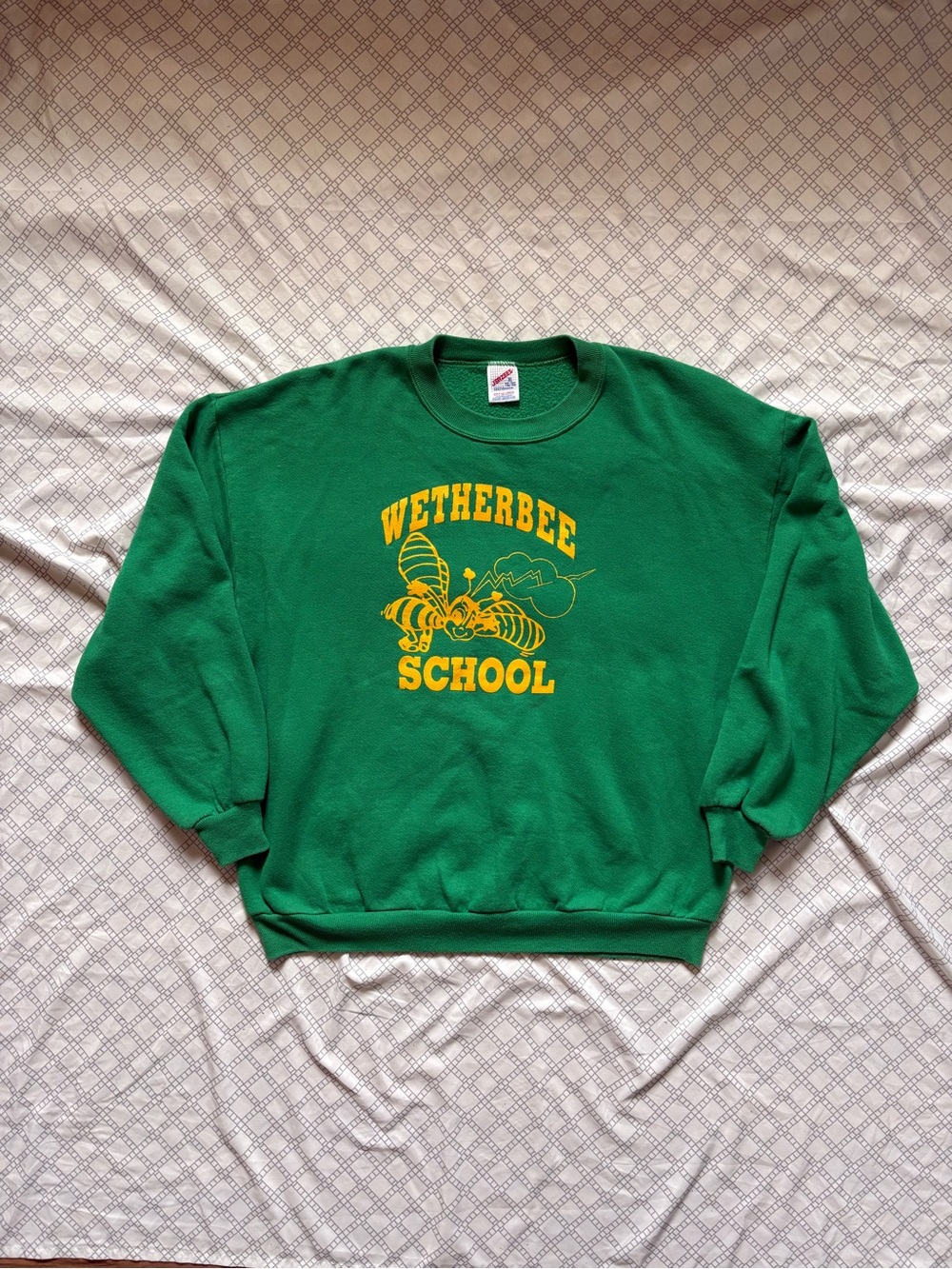 Vintage Jerzees Emily Wetherbee Elementary School Green Crewneck Sweatshirt XL